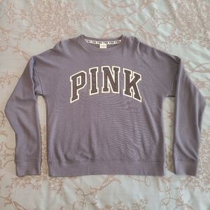 Victoria's Secret PINK Gray Limited Edition Pullover Sweatshirt Size Small